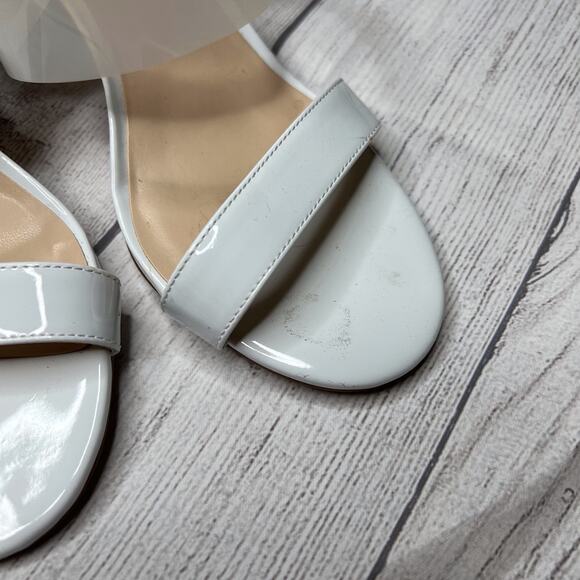 Dream Paris Heels White Slingback Open Toe Strappy Dress Sandals Shoes Size 7 - Picture 3 of 9